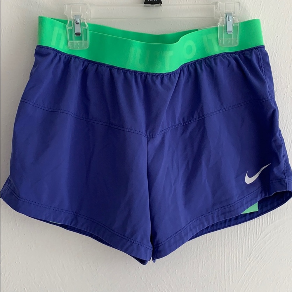 Nike running shorts with built in spandex.